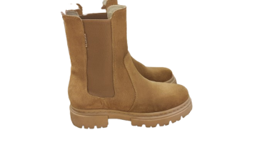 Acheter Boots croûte de cuir beige de seconde main - 25,00 € | Dero Boots croûte de cuir beige de seconde main Bullboxer reconditionné disponible sur Claquettes Market | Dero