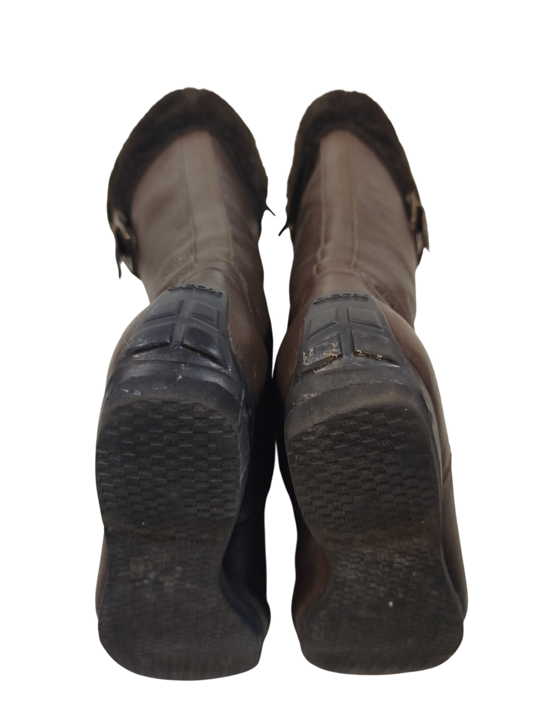 Voir photo 3 de Bottes cuir marron Femme - Geox - T 38 Bottes cuir marron Femme - Geox - T 38 Très bon état reconditionné photo 3