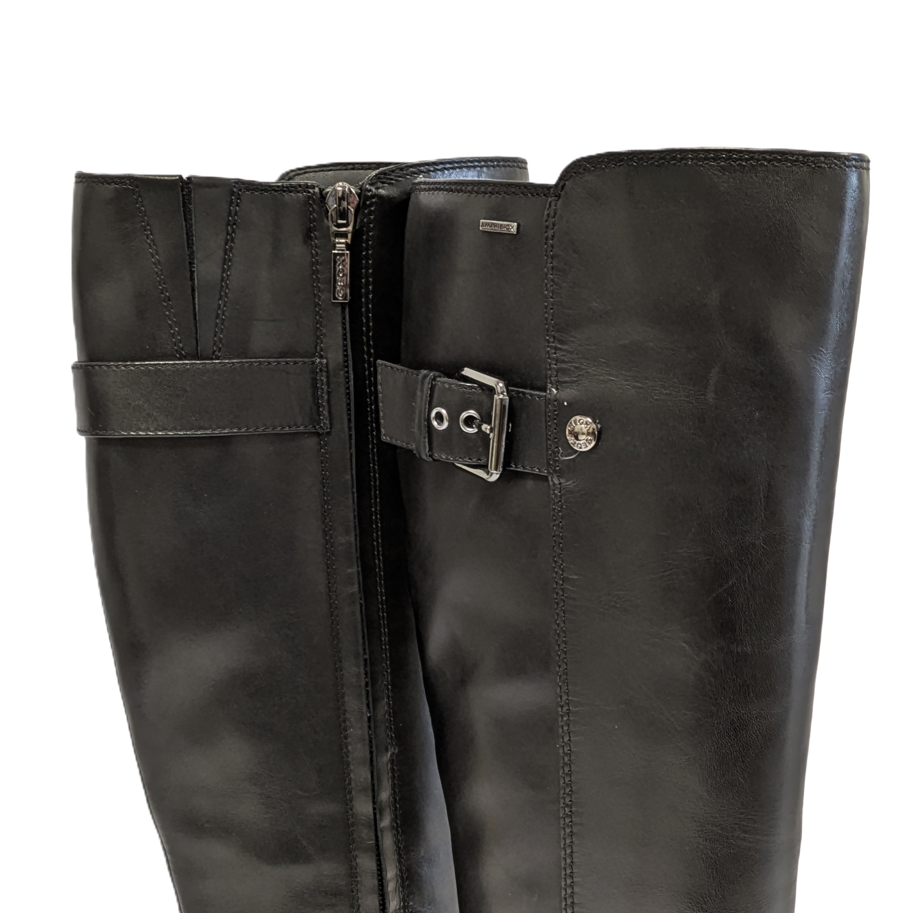 Voir photo 7 de Bottes hautes Geox en cuir noir - confort & style (T.37) Bottes hautes Geox en cuir noir - confort & style (T.37) Parfait état reconditionné photo 7