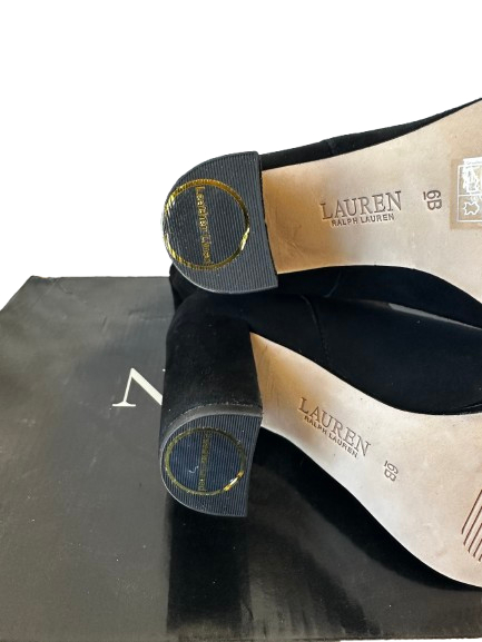 Voir photo 8 de Bottes Ralph Lauren en daim noir, taille 36.5, neuves et jamais portées. Bottes Ralph Lauren en daim noir, taille 36.5, neuves et jamais portées. Parfait état reconditionné photo 8