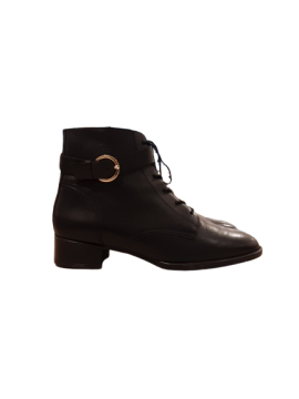 Bottine à talon noir cuir ERAM FLEX T40 de seconde main - 40,00 € Bottine à talon noir cuir ERAM FLEX T40 de seconde main Eram reconditionné disponible sur Claquettes Market