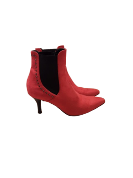 Bottines a talon angela thompson rouge de seconde main - 10,00 € Bottines a talon angela thompson rouge de seconde main N/A reconditionné disponible sur Claquettes Market