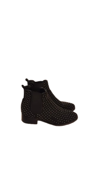 Acheter Bottines chelsea noir cloutees daim bon etat pointure 38 - 20,00 € Bottines chelsea noir cloutees daim bon etat pointure 38 André reconditionné disponible sur Claquettes Market