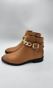 Acheter Bottines marron avec chaines - 35,00 € | Dero Bottines marron avec chaines Eram reconditionné disponible sur Claquettes Market | Dero