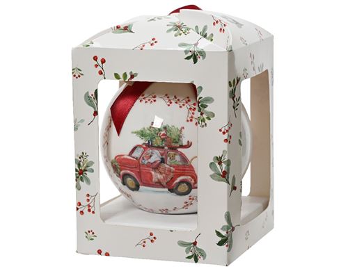 Boule de Noël Kaemingk Boule mousse brillant nœud État correct Kaemingk reconditionné disponible sur Fnac
