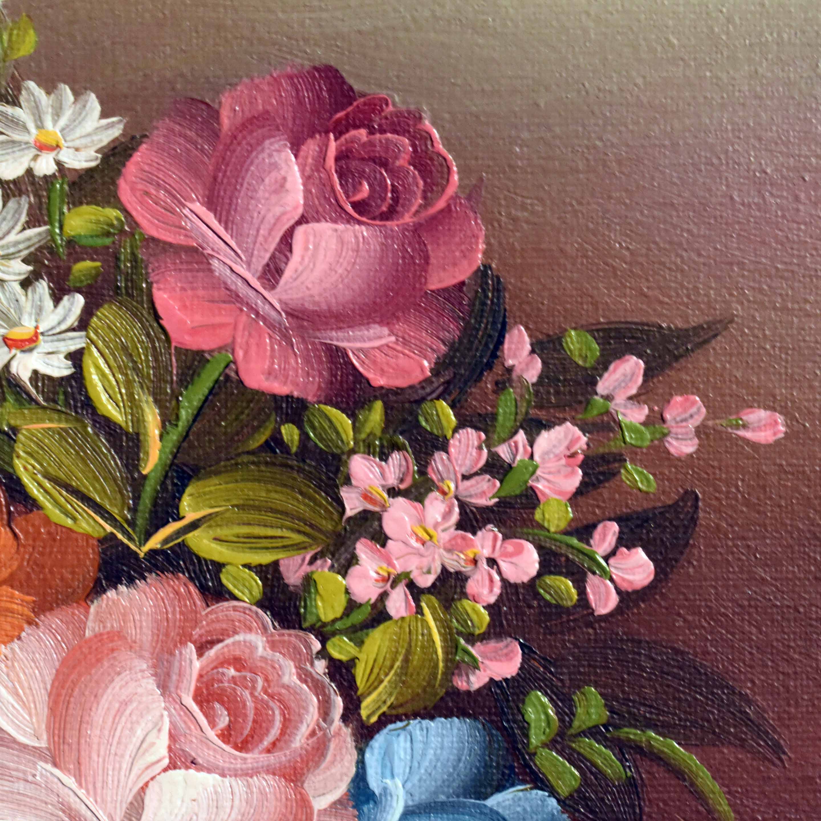 Voir photo 13 de Bouquet de Fleurs du Jardin - Huile sur Toile Signée & Certifiée Bouquet de Fleurs du Jardin - Huile sur Toile Signée & Certifiée reconditionné photo 13