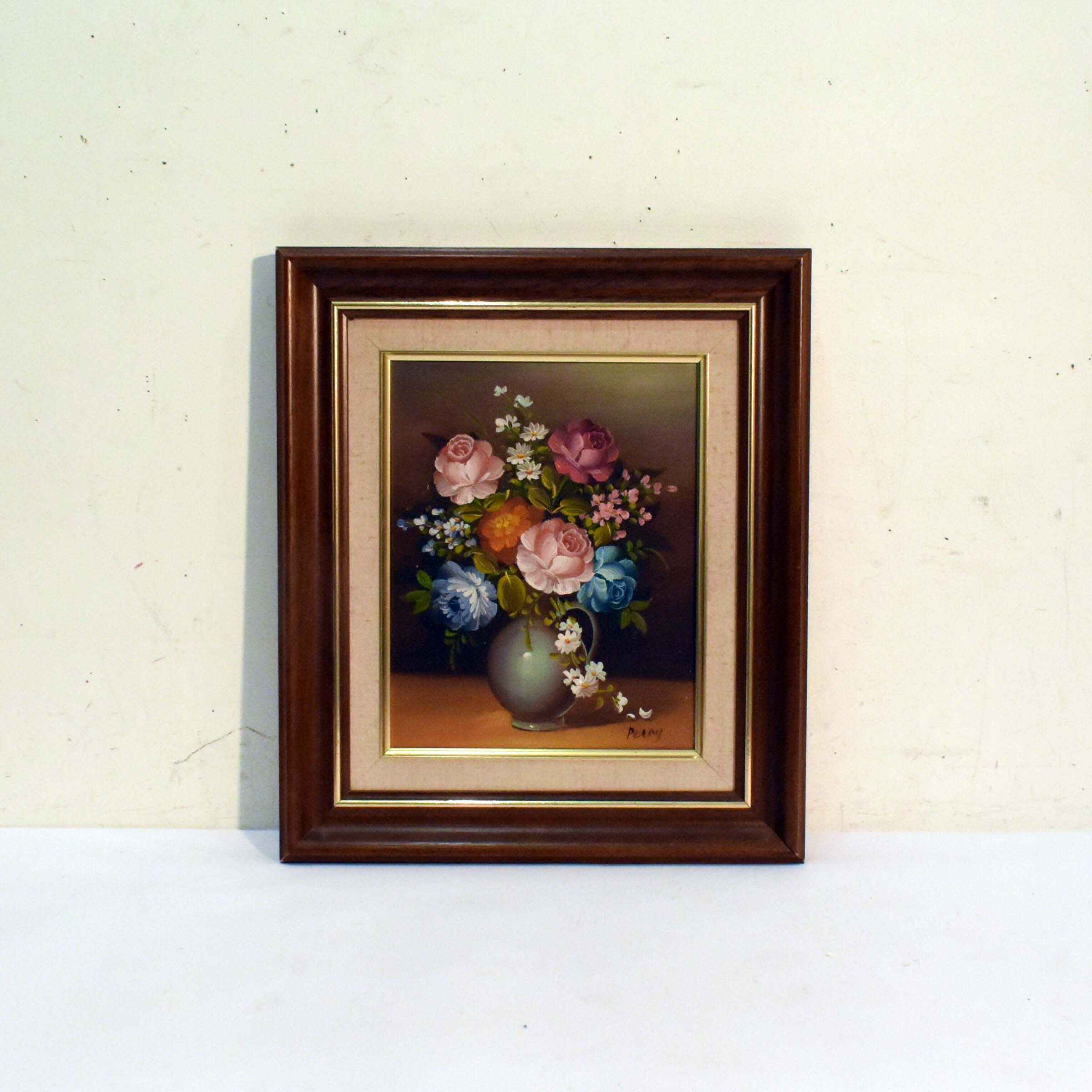 Voir photo 21 de Bouquet de Fleurs du Jardin - Huile sur Toile Signée & Certifiée Bouquet de Fleurs du Jardin - Huile sur Toile Signée & Certifiée reconditionné photo 21