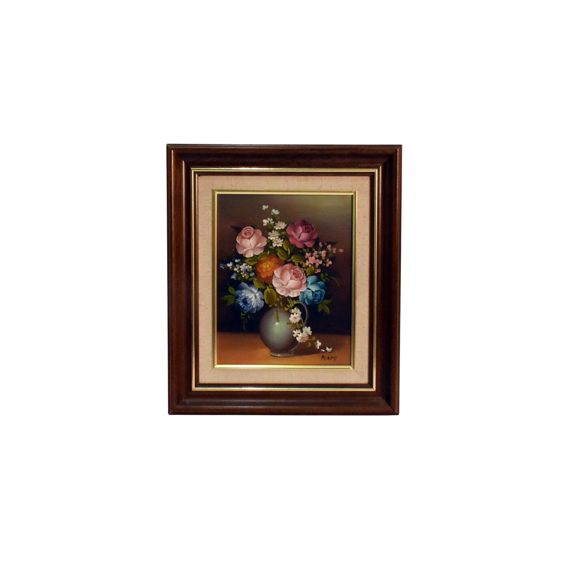 Bouquet de Fleurs du Jardin - Huile sur Toile Signée & Certifiée - 35,00 € Bouquet de Fleurs du Jardin - Huile sur Toile Signée & Certifiée reconditionné disponible sur Label Emmaüs