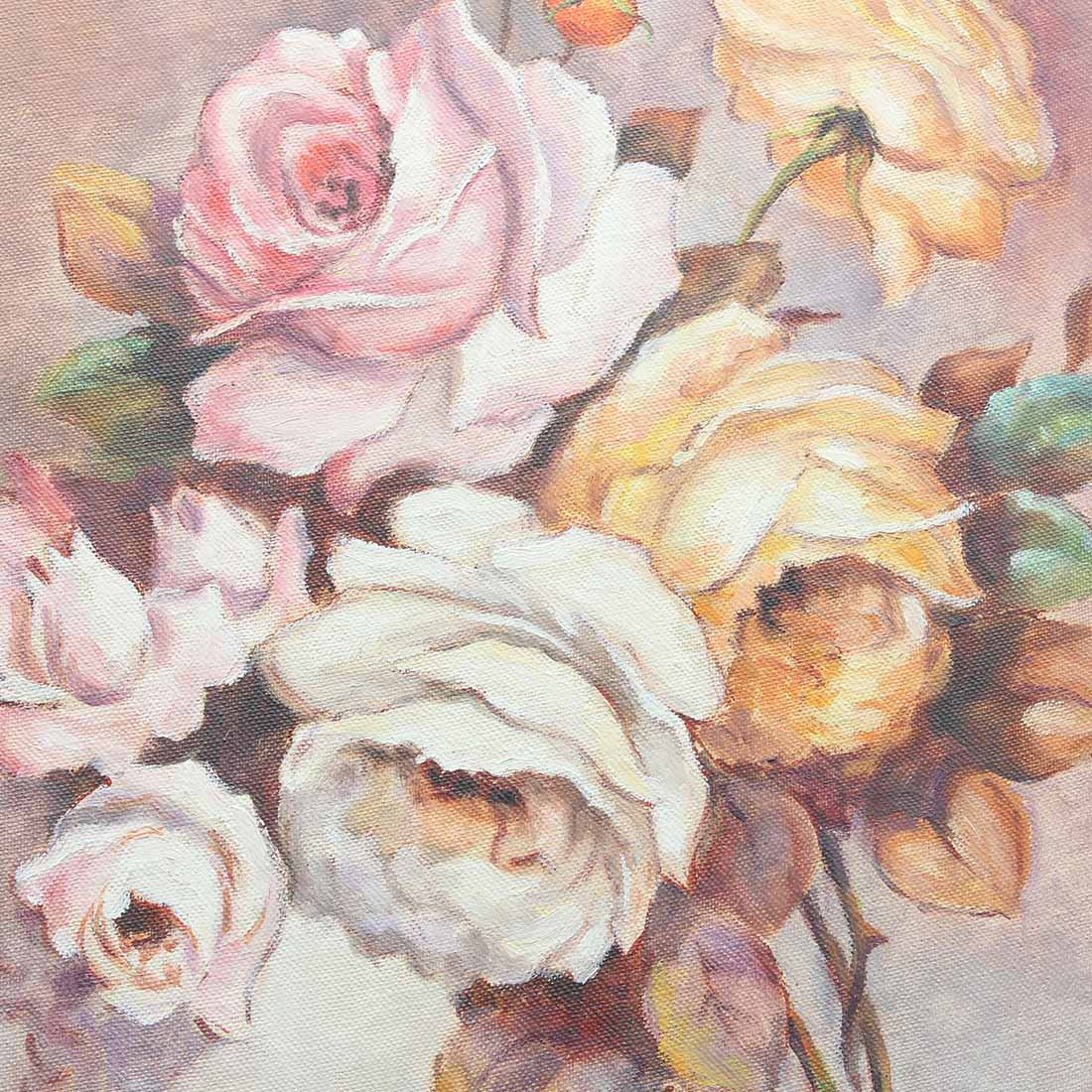 Voir photo 3 de "Bouquet de fleurs" huile sur toile "Bouquet de fleurs" huile sur toile Bon état reconditionné photo 3
