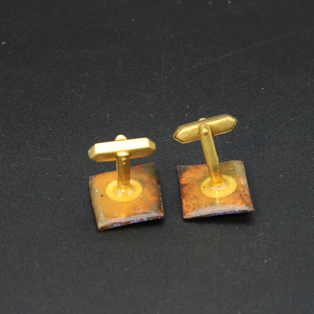 Voir photo 4 de Boutons de manchette vintage émaillés Boutons de manchette vintage émaillés Très bon état reconditionné photo 4