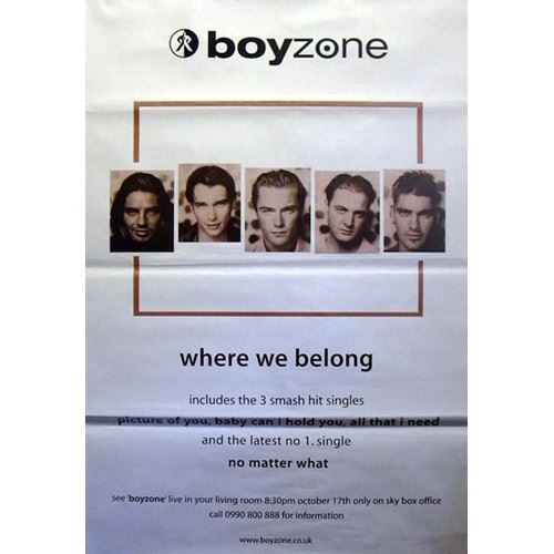 Boyzone - 100x150 cm - AFFICHE / POSTER État correct N/A reconditionné disponible sur Fnac