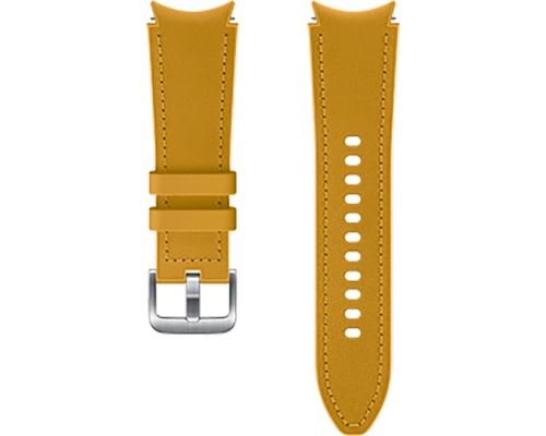 Bracelet hybride en cuir pour montre connectée Samsung Galaxy Watch4 Classic S/L Jaune moutarde État correct reconditionné disponible sur Fnac