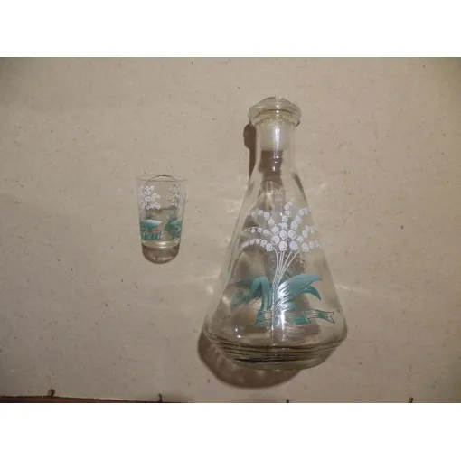 Brade Petite Carafe Vintage "Muguet" Hauteur 15 Cms Avec 1 Verre Bon état reconditionné disponible sur Rakuten