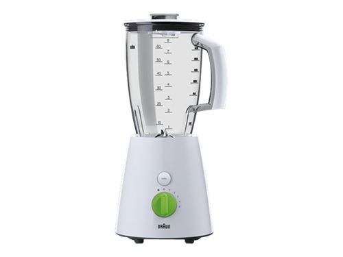 Braun Tribute Collection JB 3010 - Bol mixeur blender - 2 litres - 800 Watt - blanc/vert État correct Braun reconditionné disponible sur Fnac
