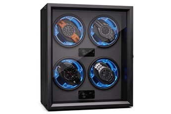 Brienz 4 remontoir de montre 4 montres 4 modes aspect bois éclairage Noir Bon état Klarstein reconditionné disponible sur Darty