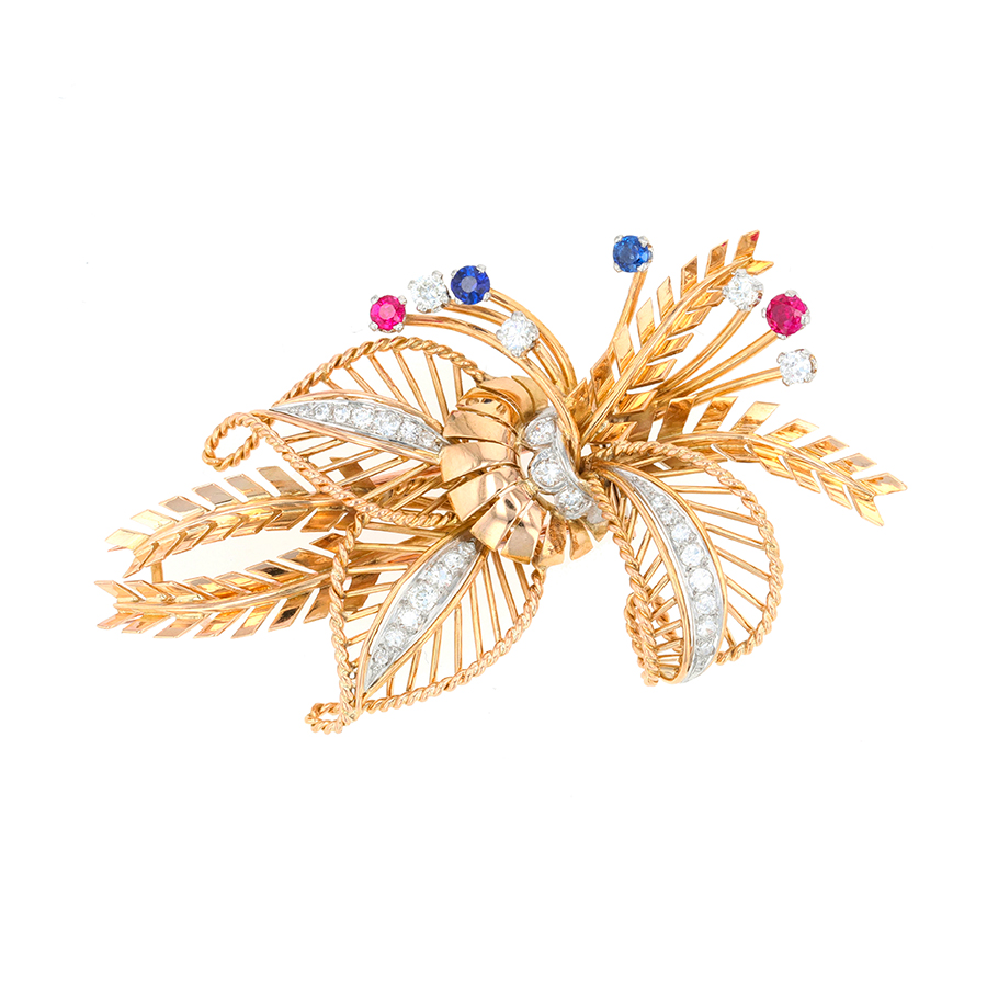 Broche fleur vintage Parfait état - 2900,00 € Broche fleur vintage Parfait état reconditionné disponible sur Gemme Les Bijoux | Dero