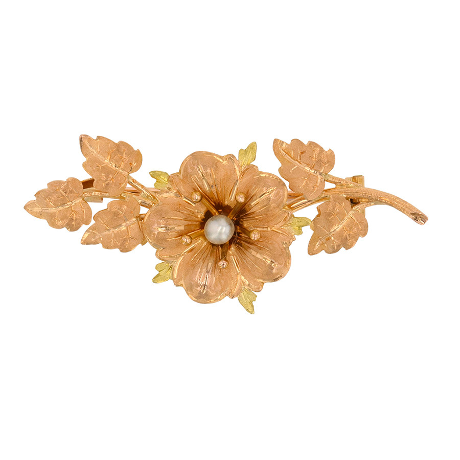 Acheter Broche fleur vintage Parfait état - 680,00 € | Dero Broche fleur vintage Parfait état reconditionné disponible sur Gemme Les Bijoux | Dero