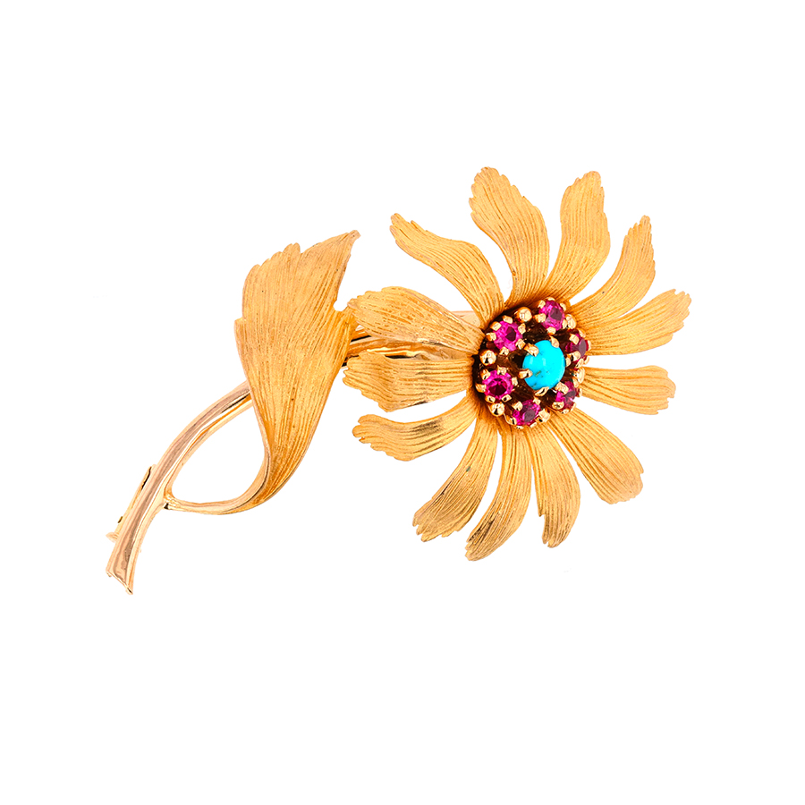 Broche vintage fleur Parfait état - 1460,00 € Broche vintage fleur Parfait état reconditionné disponible sur Gemme Les Bijoux | Dero