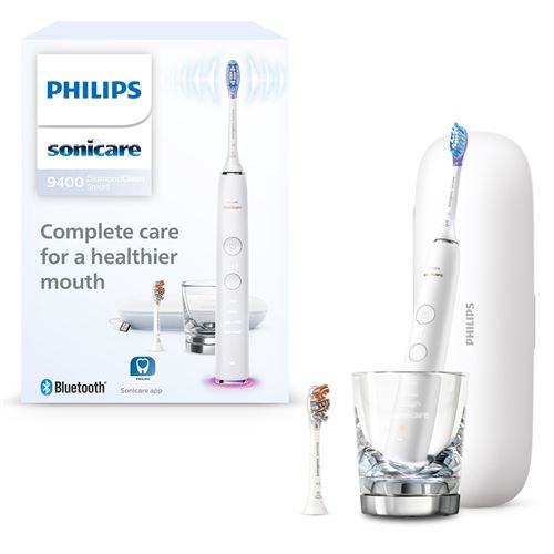 Brosse à dents électrique Philips DiamondClean 9000 HX9917/88 Blanc État correct Philips reconditionné disponible sur Fnac