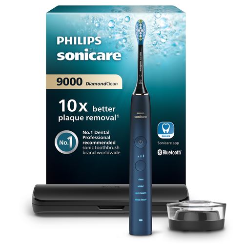Brosse à dents électrique Philips Sonicare DiamondClean 9000 HX9911/88 Bleu État correct Philips reconditionné disponible sur Fnac | Dero