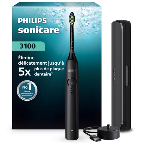Brosse à dents électrique Philips Sonicare Series 3000 HX4033/32 Noir État correct Philips reconditionné disponible sur Fnac