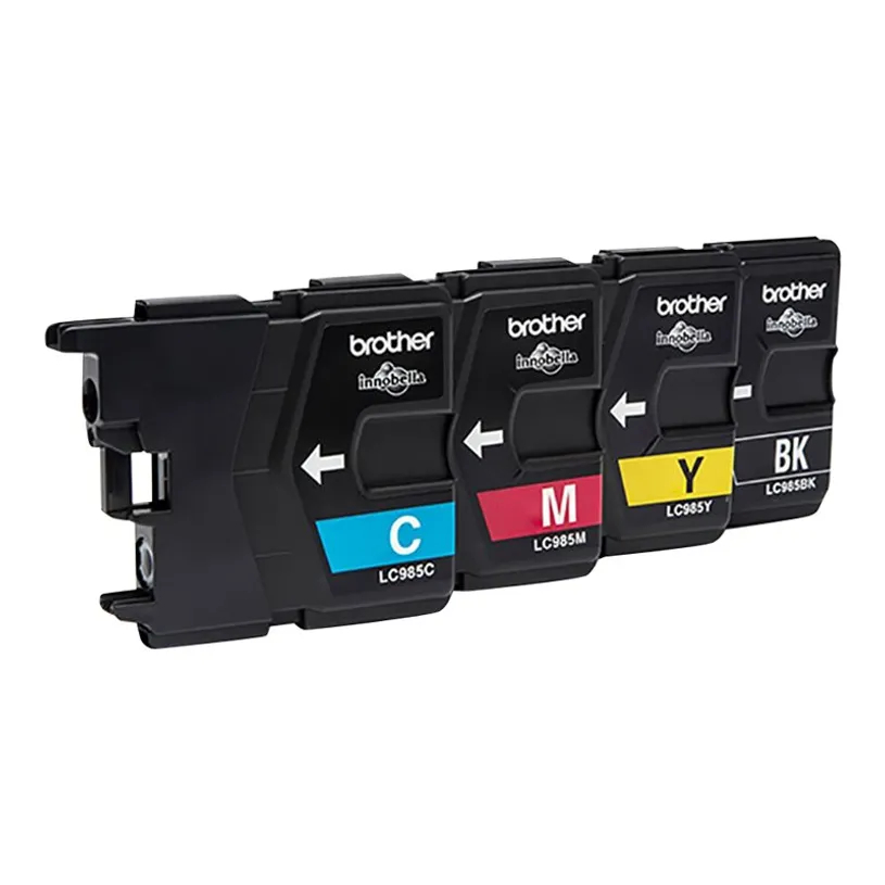 Voir photo 3 de Brother LC985VALBP - Pack de 4 cartouches : noir, cyan, magenta, jaune - cartouches d'encre originales Brother LC985VALBP - Pack de 4 cartouches : noir, cyan, magenta, jaune - cartouches d'encre originales Parfait état reconditionné photo 3