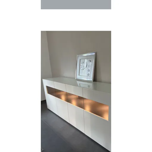 Buffet contemporain en bois mat et verrerie Roche Bobois Bon état reconditionné disponible sur Rakuten