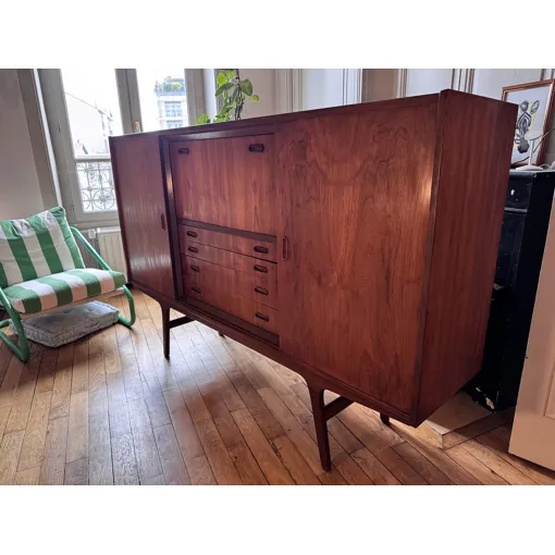Buffet haut vintage en teck ¿ Design scandinave Bon état reconditionné disponible sur Rakuten