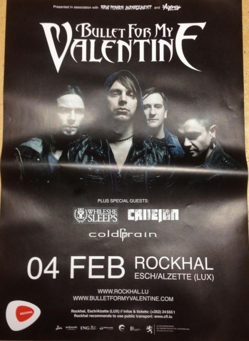 Bullet For My Valentine - 60x80 cm - AFFICHE / POSTER État correct - 14,99 € Bullet For My Valentine - 60x80 cm - AFFICHE / POSTER État correct N/A reconditionné disponible sur Fnac