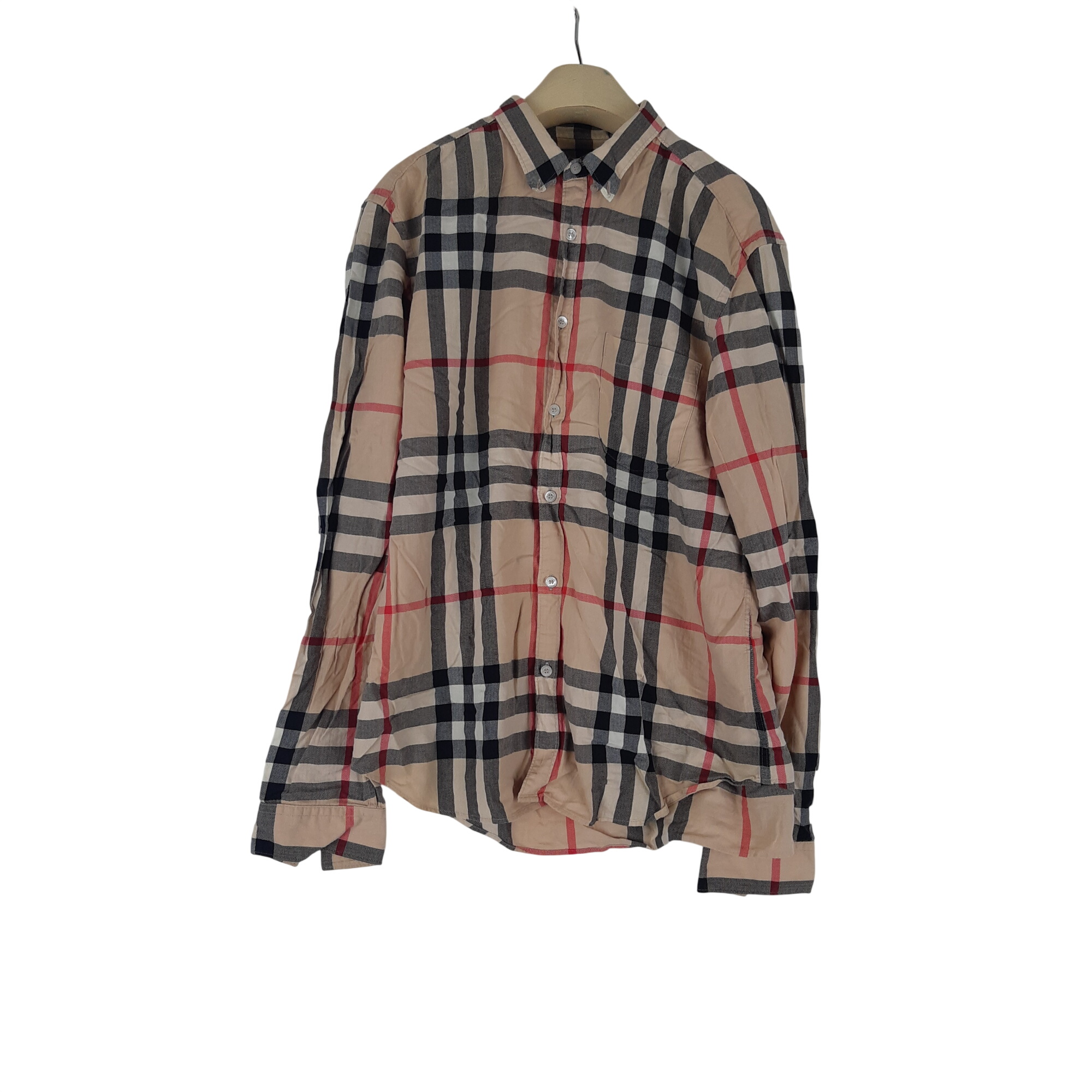 Burberry London - Chemise beige carreaux - Taille XL mesures Carrure= 45 Poitrine= 57 Longueur= 74 Très bon état - 59,00 € Burberry London - Chemise beige carreaux - Taille XL mesures Carrure= 45 Poitrine= 57 Longueur= 74 Très bon état reconditionné disponible sur Label Emmaüs