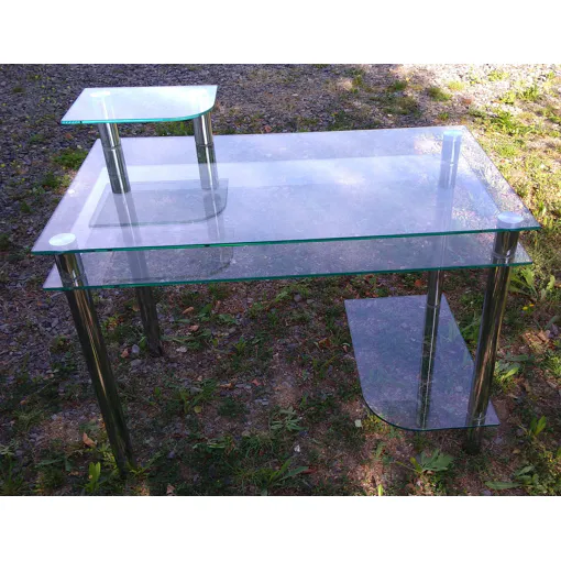 Bureau en verre entièrement démontable sans outils Bon état reconditionné disponible sur Rakuten