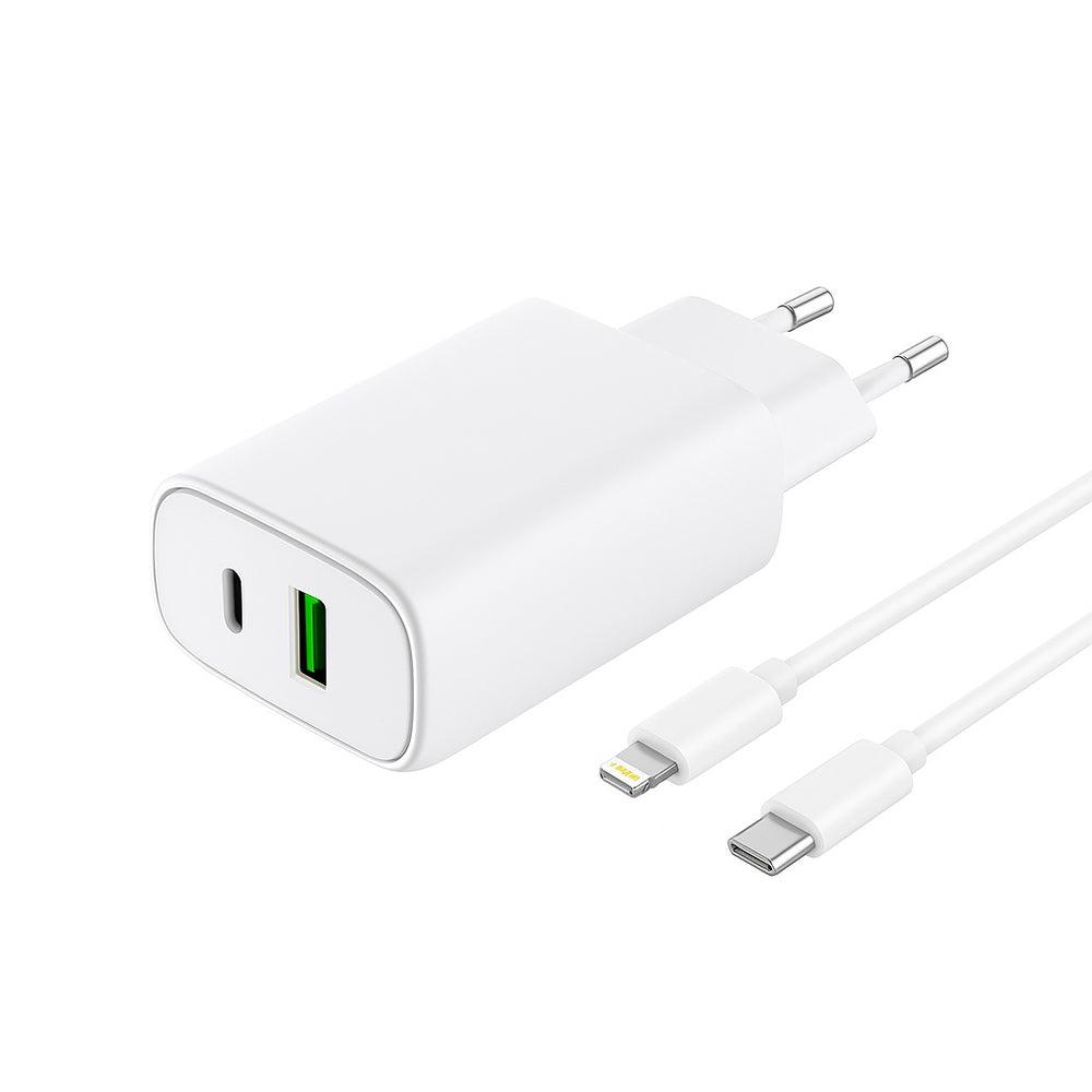 Câble et Prise Murale (USB-C + Lightning) 20W - WTK Reconditionné - 29,90 € Câble et Prise Murale (USB-C + Lightning) 20W - WTK Reconditionné N/A reconditionné disponible sur Backmarket