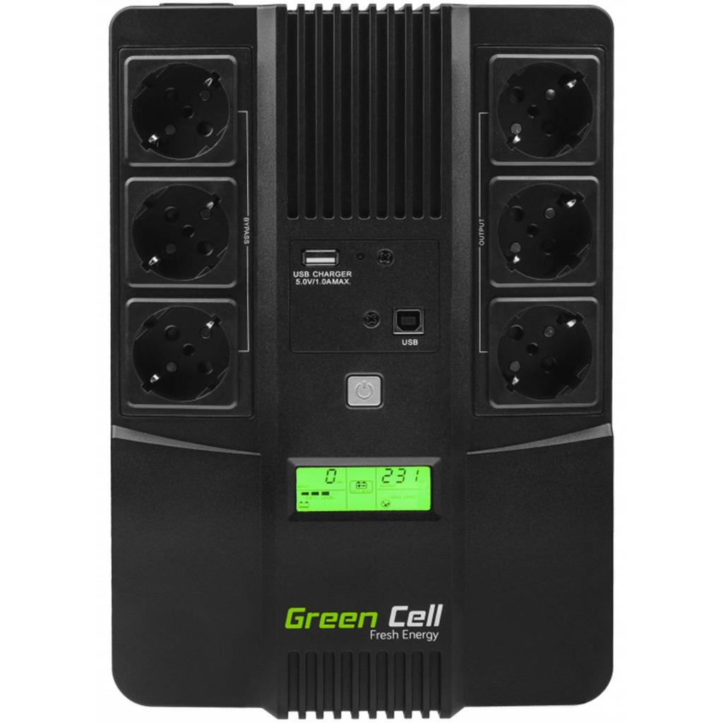 Câble Green Cell UPS07 6x Schuko USB Reconditionné Green Cell reconditionné photo 2 | Dero
