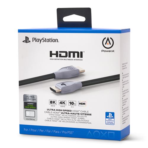 Câble HDMI PowerA pour PS5 Noir et Gris État correct PowerA reconditionné disponible sur Fnac