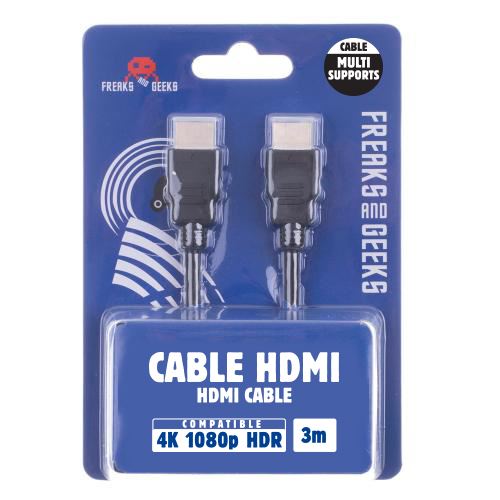 Câble multi supports Freaks And Geeks HDMI Ethernet 1.4 4K Noir 3 m État correct reconditionné disponible sur Fnac