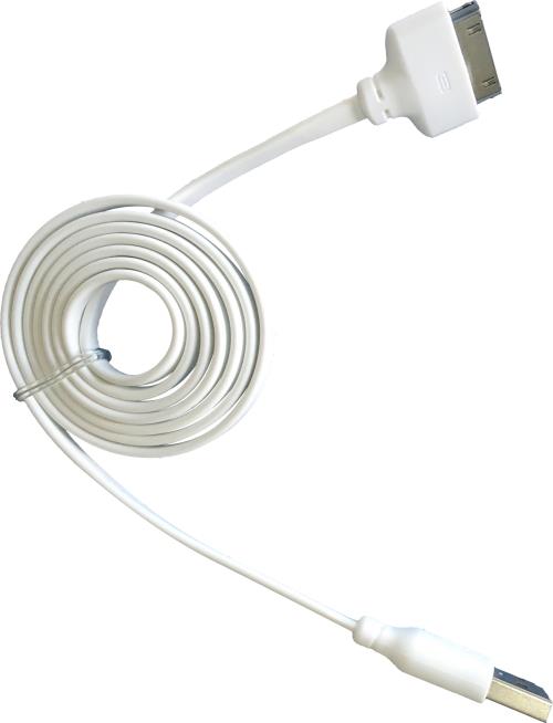 Câble plat On Earz USB Sync Charge avec connecteur 30 broches Blanc État correct reconditionné disponible sur Fnac