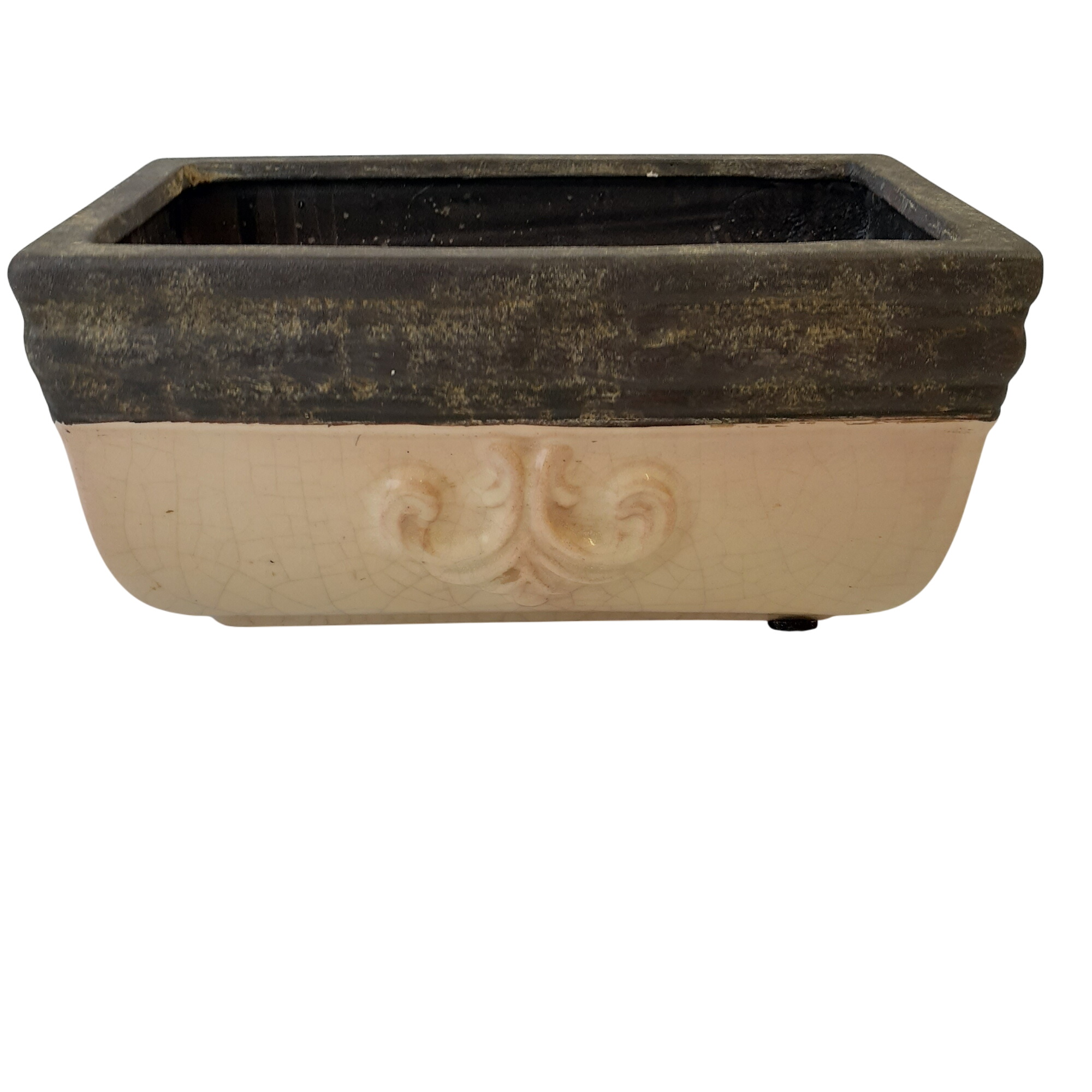 Cache pot en terre cuite émaillé Très bon état - 11,00 € Cache pot en terre cuite émaillé Très bon état reconditionné disponible sur Label Emmaüs