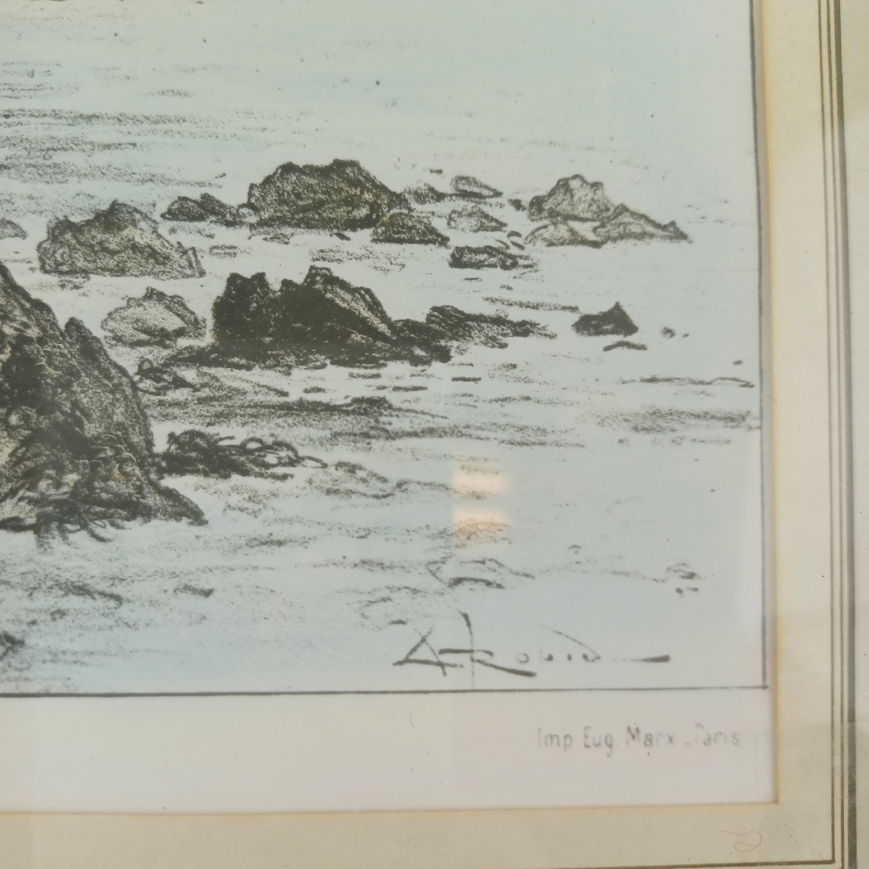 Voir photo 4 de Cadre d'un dessin au crayon de couleur de Roscoff, le port de 27x33 cm Cadre d'un dessin au crayon de couleur de Roscoff, le port de 27x33 cm Très bon état reconditionné photo 4