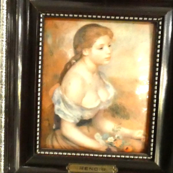 Voir photo 2 de Cadre Email Helca reproduction "Jeune fille aux fleurs" par Auguste Renoir Cadre Email Helca reproduction "Jeune fille aux fleurs" par Auguste Renoir Bon état reconditionné photo 2