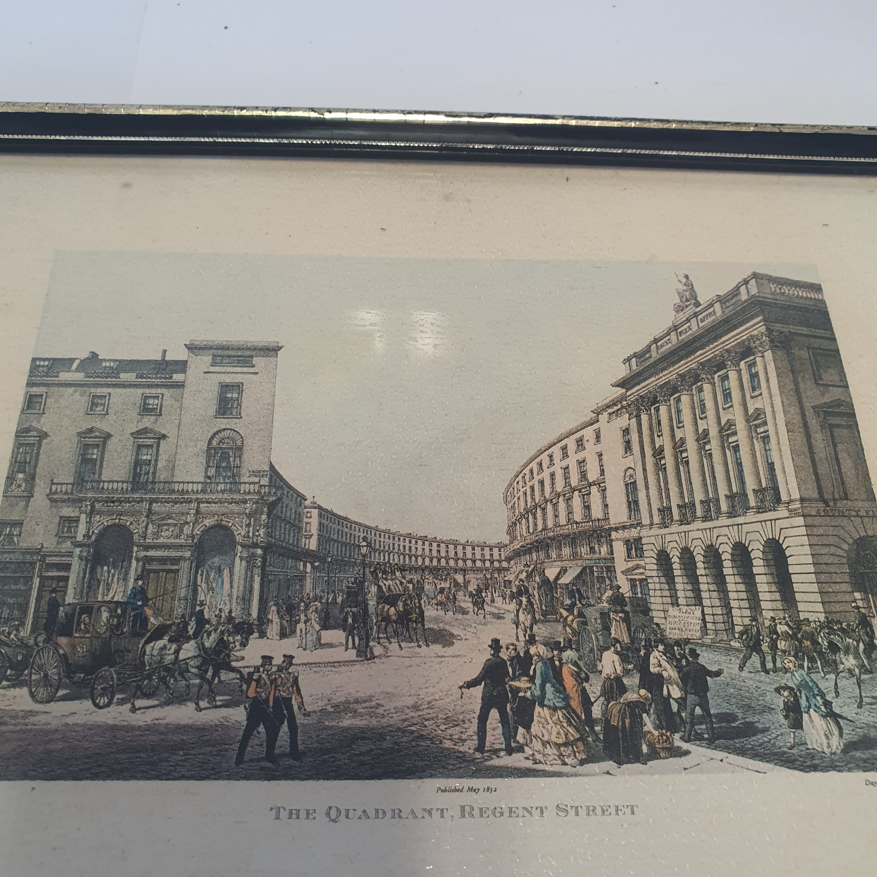 Voir photo 3 de Cadre Impression du Quadrant Regent Street Mai 1852 Cadre Impression du Quadrant Regent Street Mai 1852 État correct reconditionné photo 3