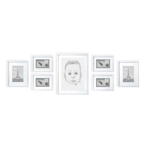 Cadre photo - Chalcot Casa Chic by Blumfeldt - lot de 7 - 3 tailles - bois véritable - Blanc État correct N/A reconditionné disponible sur Fnac