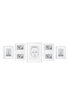 Cadre photo - Chalcot Casa Chic by - lot de 7 - 3 tailles - bois véritable - Blanc Bon état Blumfeldt reconditionné disponible sur Darty