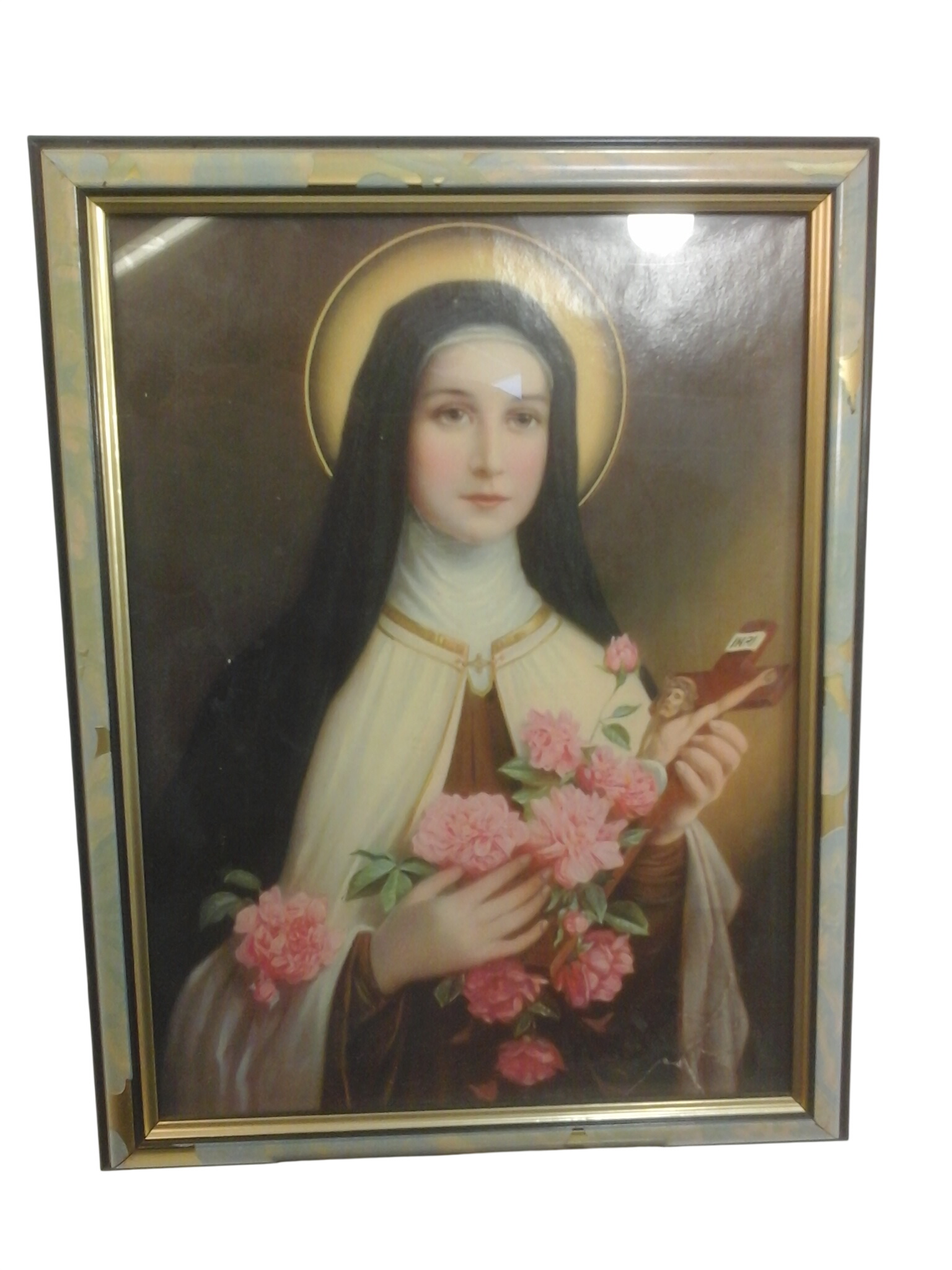 Cadre religieux Tableau St Thèrese Bon état - 10,00 € Cadre religieux Tableau St Thèrese Bon état reconditionné disponible sur Label Emmaüs