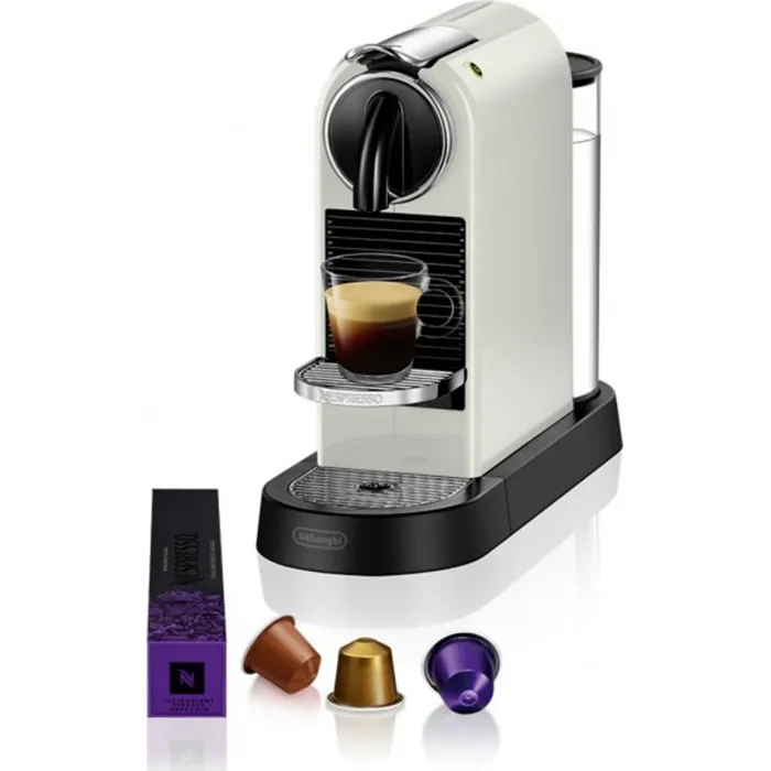 Cafetière à capsules DeLonghi EN 167W Citiz 19 bar 1 l 1260 W Noir - Expresso (capsule) - 19 bar - Capsules refurbished - 90,00 € Cafetière à capsules DeLonghi EN 167W Citiz 19 bar 1 l 1260 W Noir - Expresso (capsule) - 19 bar - Capsules refurbished reconditionné disponible sur Cdiscount Seconde Vie
