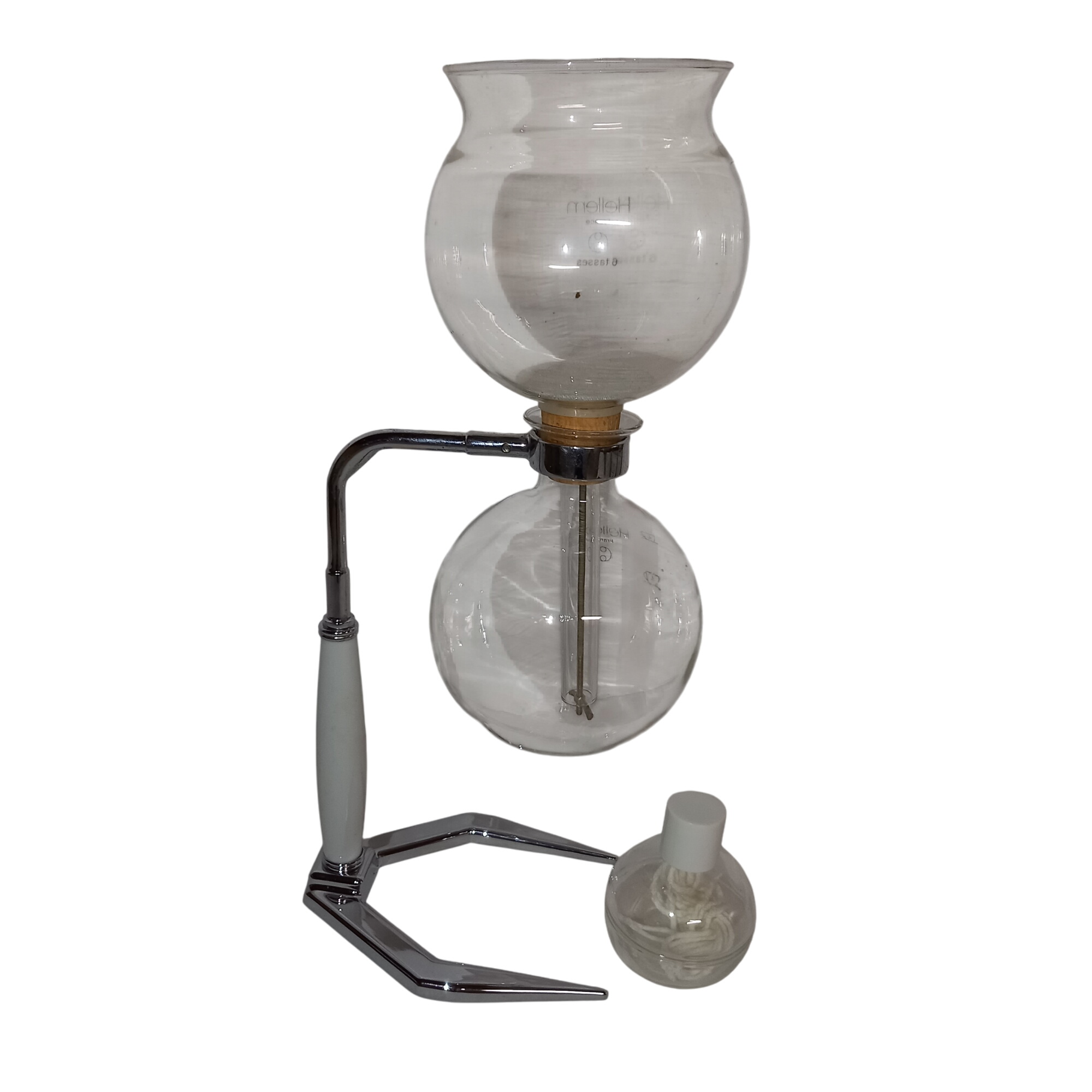 Cafetière à dépression Hellem années 60 anciennes en verre très bon état Bon état - 45,00 € Cafetière à dépression Hellem années 60 anciennes en verre très bon état Bon état reconditionné disponible sur Label Emmaüs