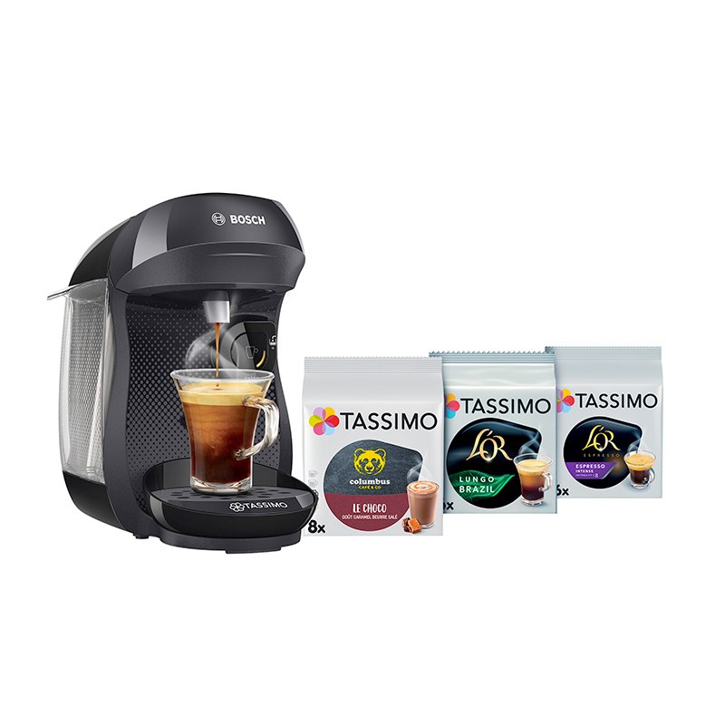 Cafetière Bosch Tas102e Noire +3 Packs T-discs Bon état - 39,98 € Cafetière Bosch Tas102e Noire +3 Packs T-discs Bon état reconditionné disponible sur Electro Depot