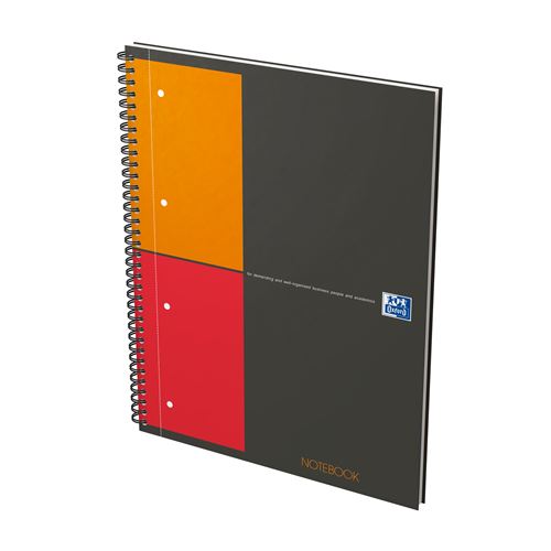 Cahier à spirale de 160 pages A4 Oxford Notebook International 29,5 x 23 cm Noir État correct Oxford reconditionné disponible sur Fnac