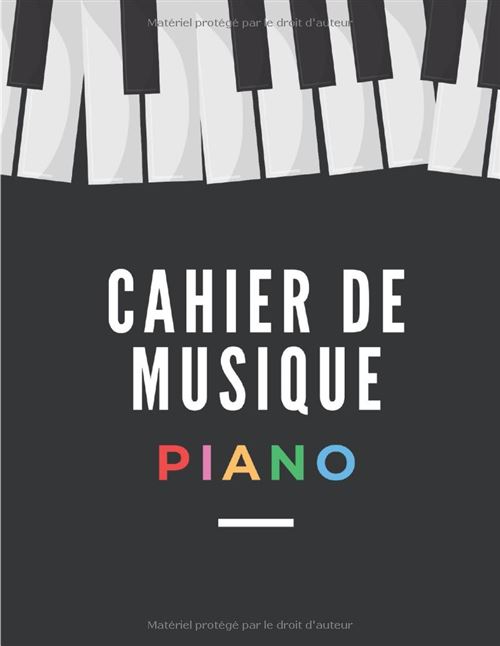 Cahier de musique Piano - 110 pages - 12 portées par page - Format A4 (21 x 29,7 cm) - Papier manuscrit État correct N/A reconditionné disponible sur Fnac