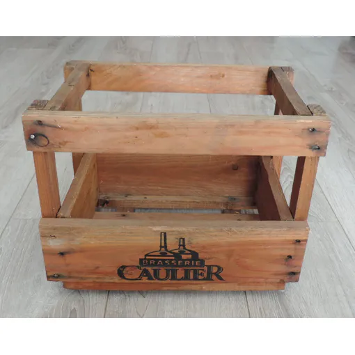 CAISSE BOIS CASIER POUR TRANSPORT BIERE « BRASSERIE CAULIER » Bon état reconditionné disponible sur Rakuten