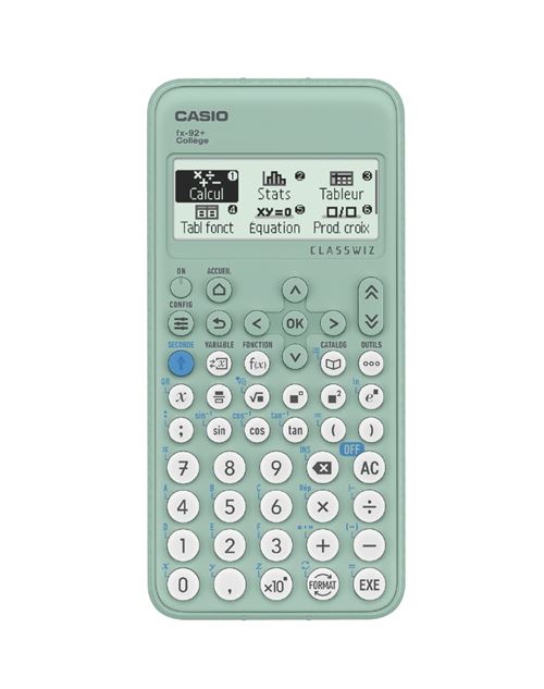 Calculatrice scientifique Casio fx-92+ Collège Vert État correct Casio reconditionné disponible sur Fnac | Dero